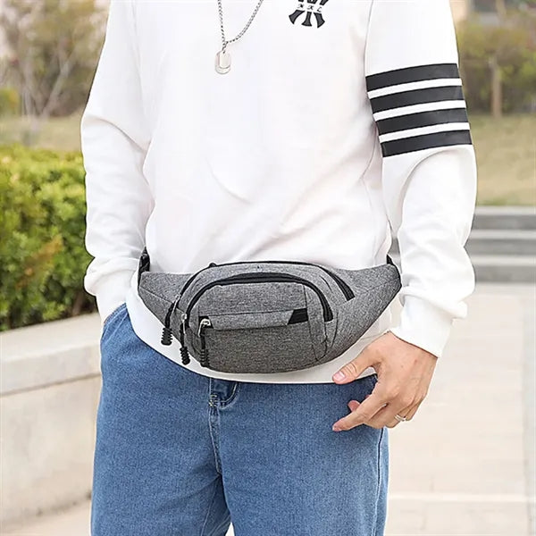Sports Fanny Pack for Men Women Waist Bag with 3 Pockets
