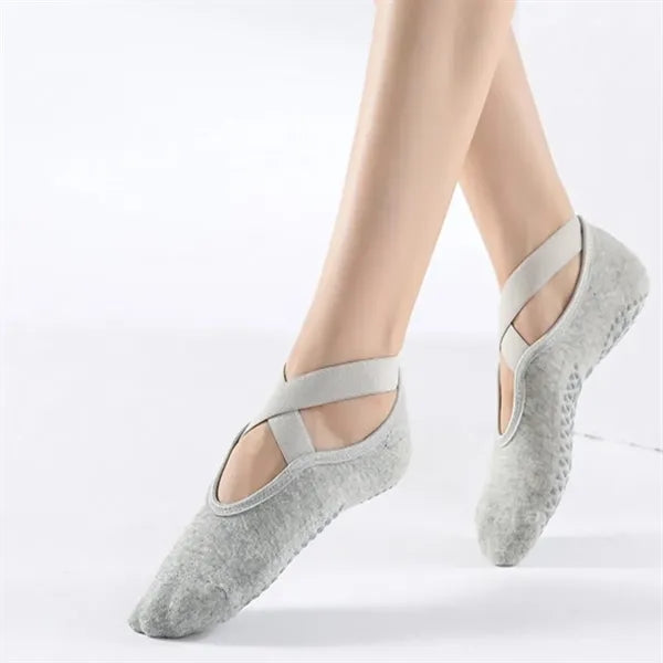 Yoga Socks for Women with Non-Slip Grips & Straps