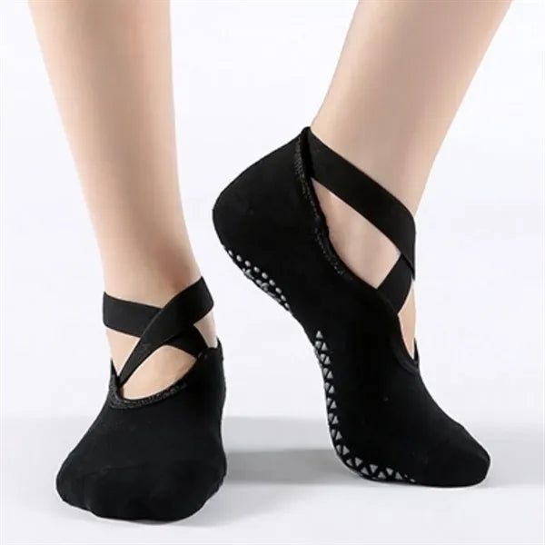 Yoga Socks for Women with Non-Slip Grips & Straps