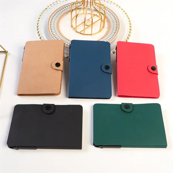 Kraft Paper Combination Notepad With Sticky Note With Pen