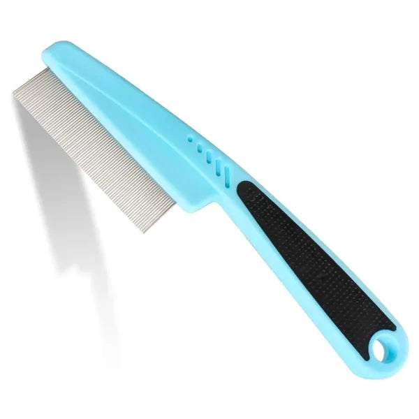 Flea Comb with Rubber Handle For Dog Or Cat