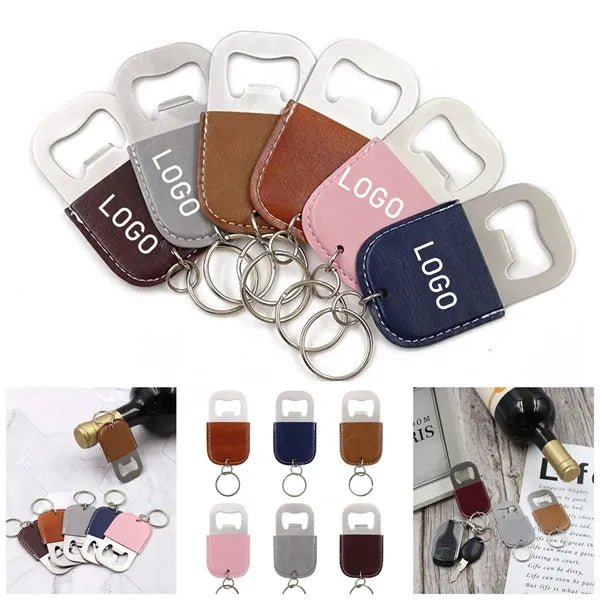 Leather Key Chains With Bottle or Can Opener