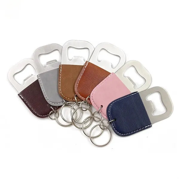 Leather Key Chains With Bottle or Can Opener