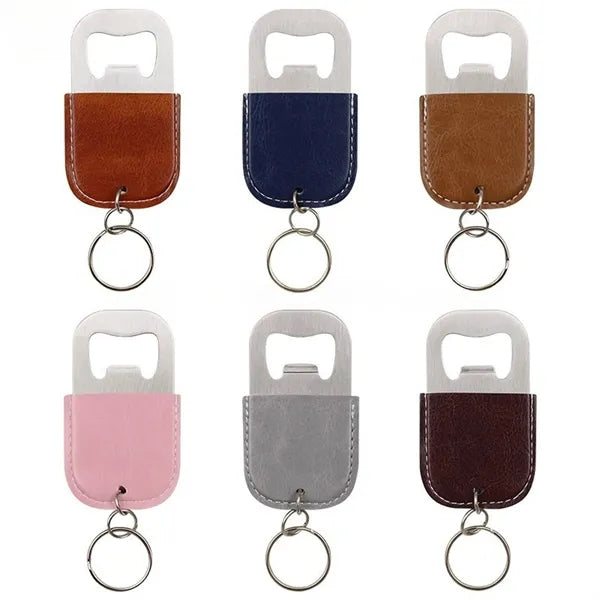 Leather Key Chains With Bottle or Can Opener