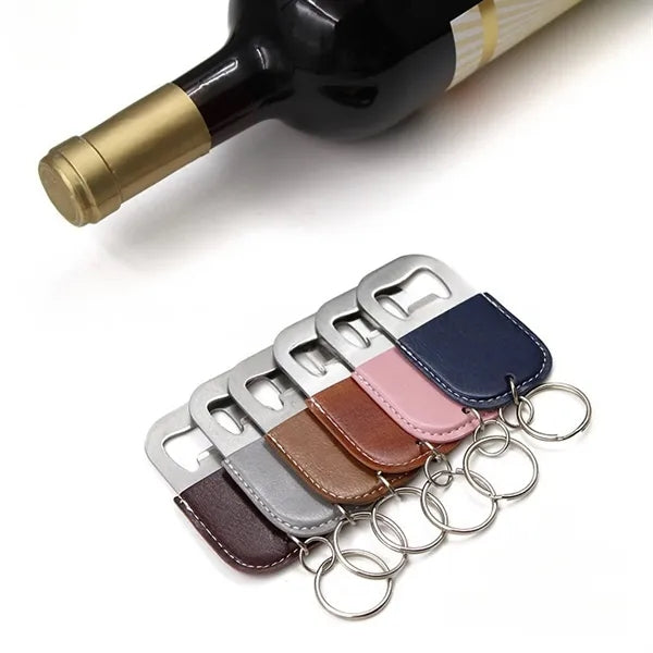 Leather Key Chains With Bottle or Can Opener