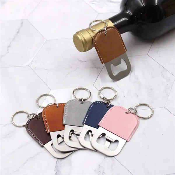 Leather Key Chains With Bottle or Can Opener
