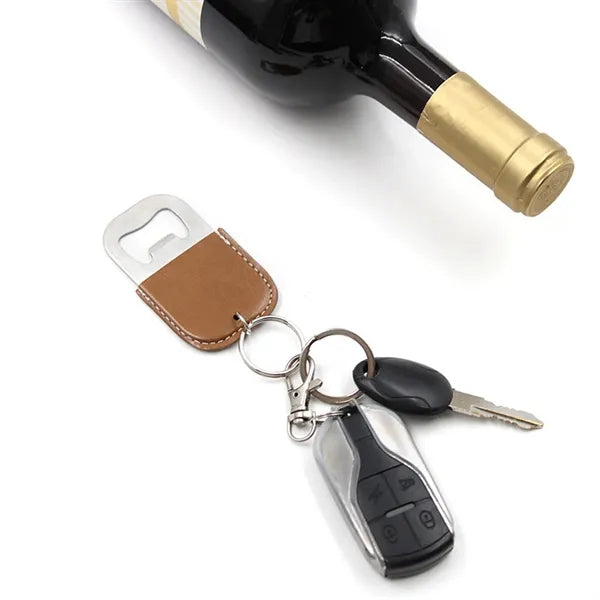 Leather Key Chains With Bottle or Can Opener