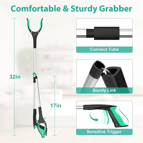32" Foldable Reacher Grabber Pickup Tool