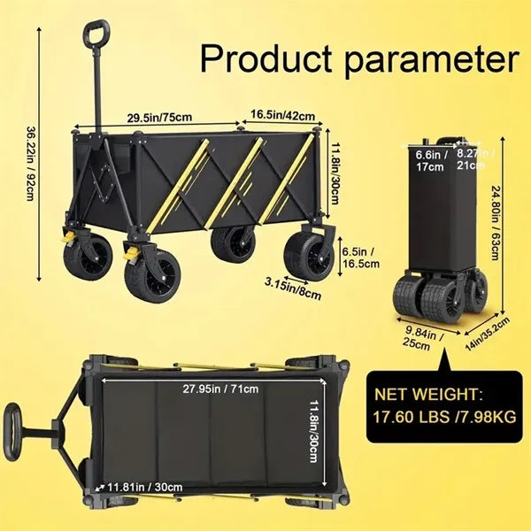 Collapsible Foldable Large Capacity Cart