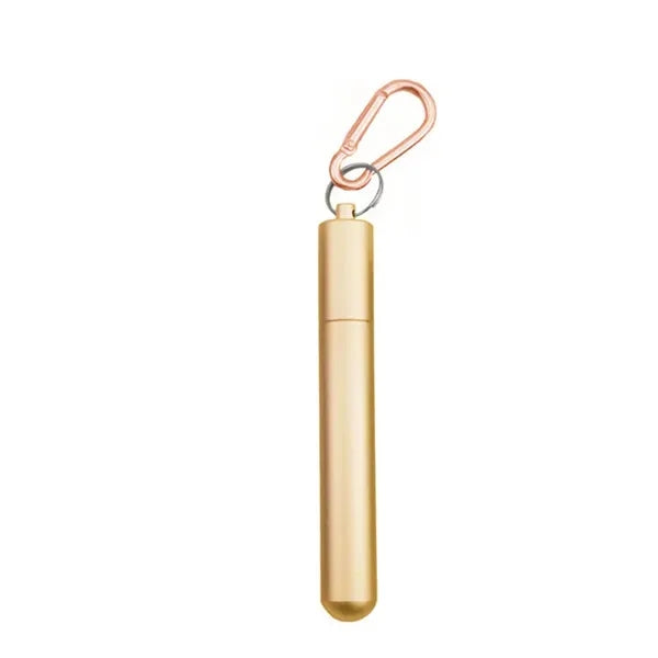 Collapsible Straw Set With Carabiner