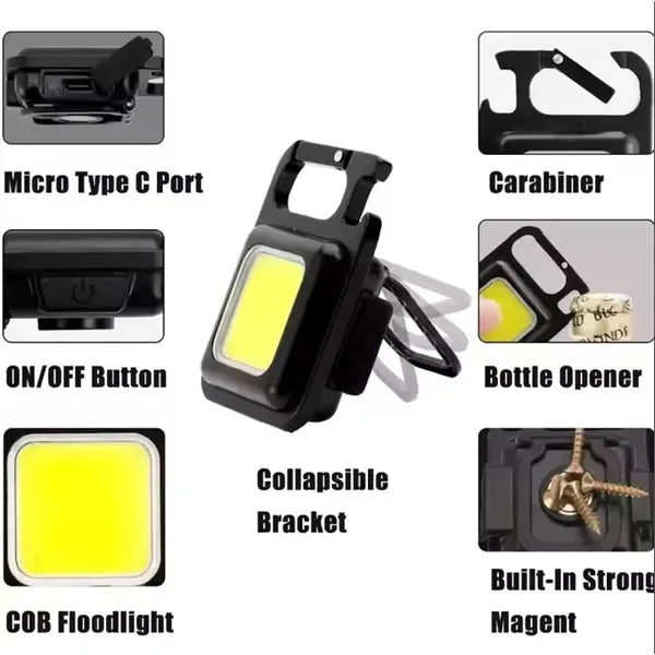 Emergency Light with Folding Bracket Bottle Opener