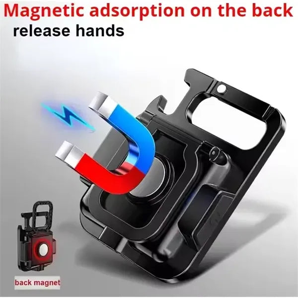 Emergency Light with Folding Bracket Bottle Opener