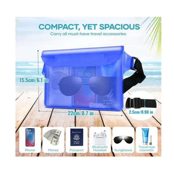 Waterproof Phone Waist Strap Pouch Beach Dry Bag for Travel