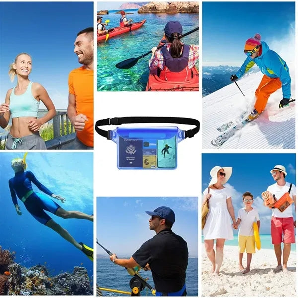 Waterproof Phone Waist Strap Pouch Beach Dry Bag for Travel