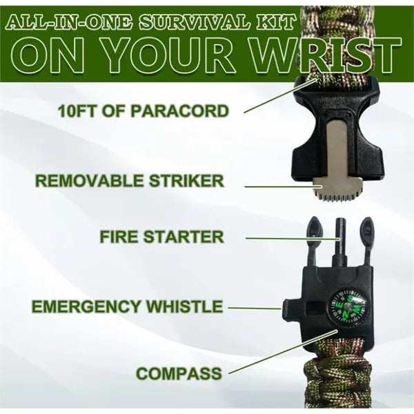 Paracord Wristband for Outdoor Sport Tactical Survival