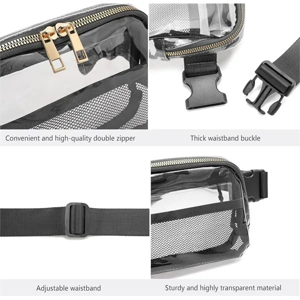Clear Belt Bag Stadium Approved With Adjustable Strap