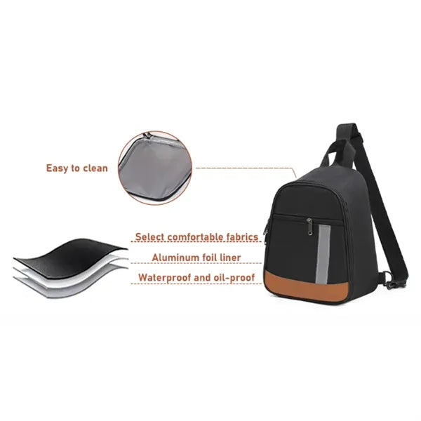 Insulated Lunch Box Cooler with Adjustable Shoulder Strap