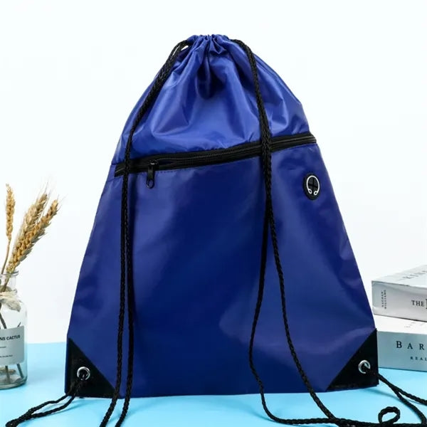 Polyester Drawstring Bags Logo Print Fitness Events