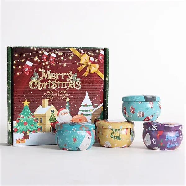 Christmas Scented Candle Set- 4 Pack