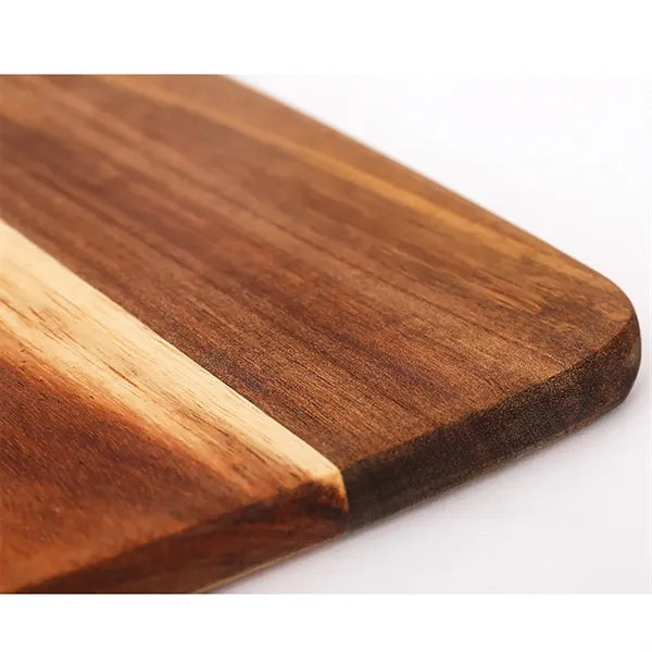 13.77" Wood Cutting Board Paddle Shape with Drip Ring