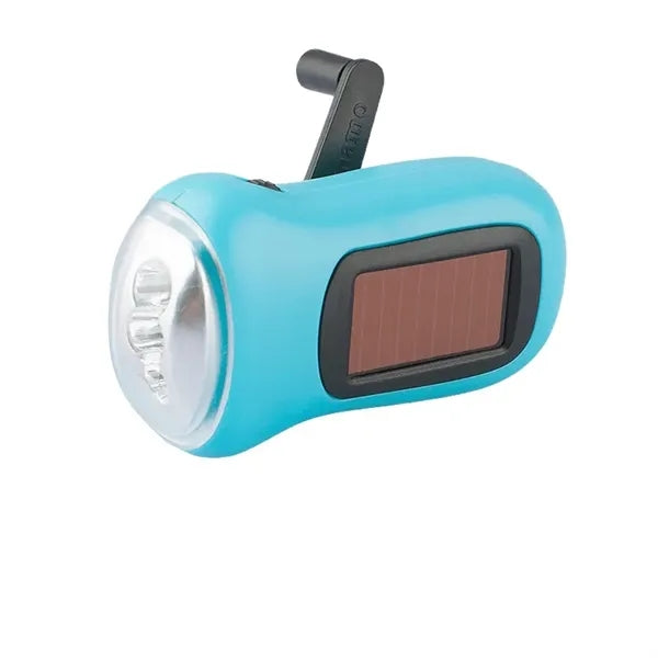 Mini Solar Hand Crank Flashlight