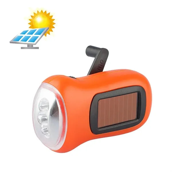 Mini Solar Hand Crank Flashlight