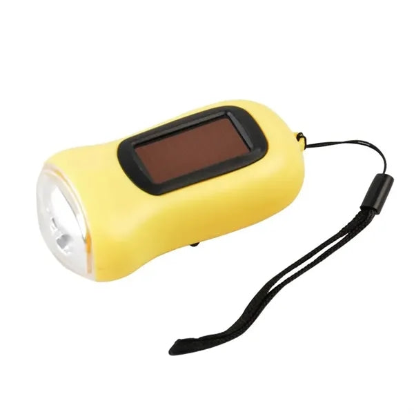 Mini Solar Hand Crank Flashlight