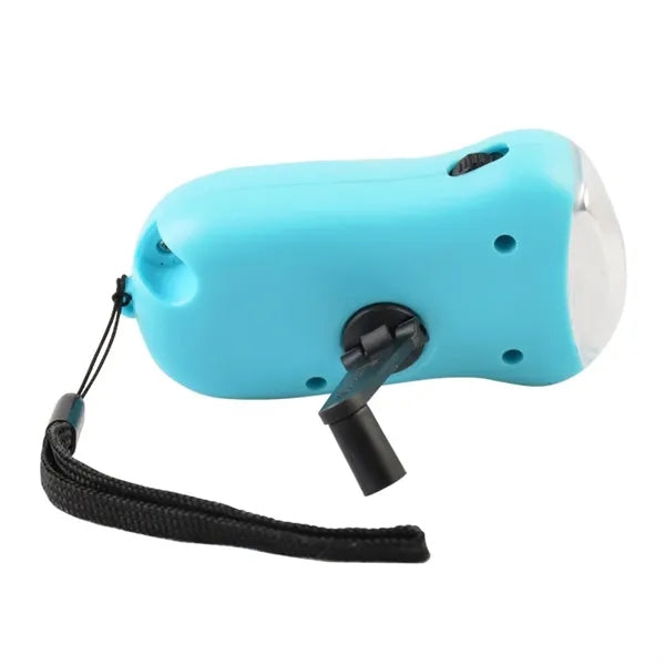 Mini Solar Hand Crank Flashlight