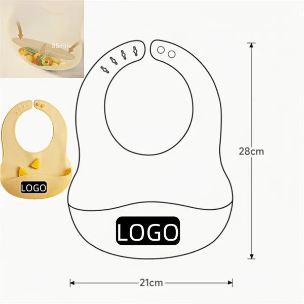 Waterproof Silicone Baby Bib with Catcher