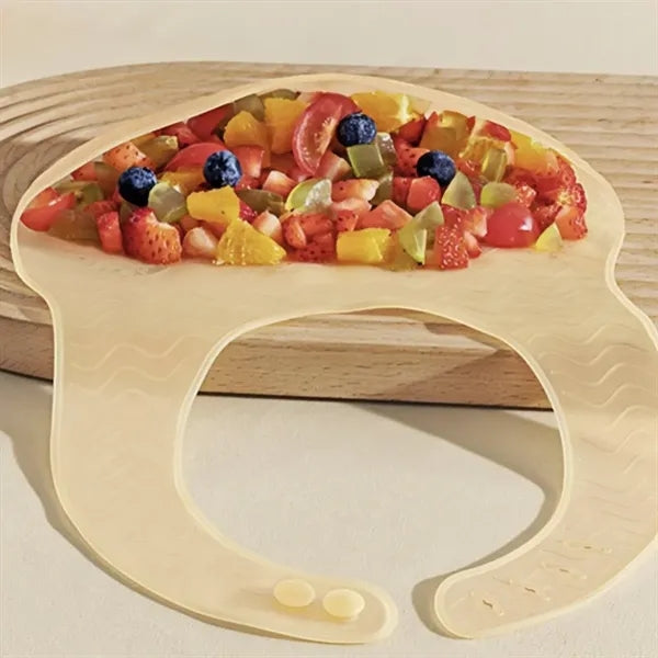Waterproof Silicone Baby Bib with Catcher
