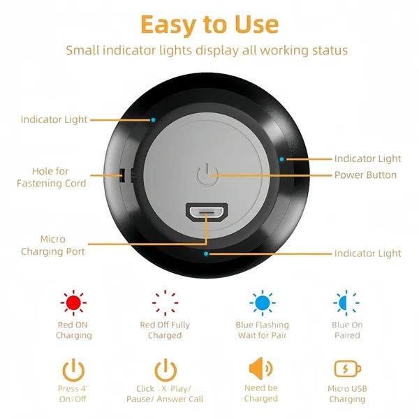 Portable Wireless Speaker with Stereo Bass Sound