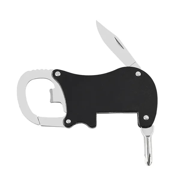 Bottle Opener Carabiner With Screwdriver & Knife