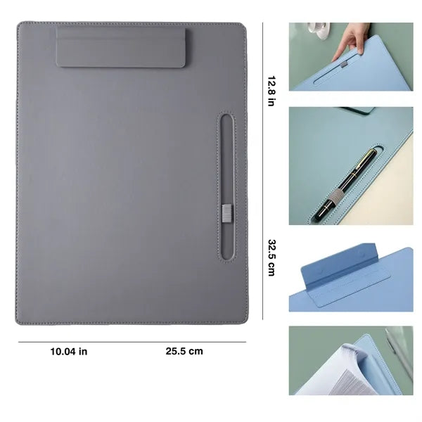 A4 Leather-Clip Writing Board with Notepad