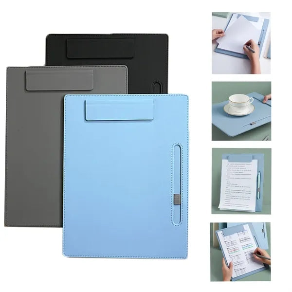 A4 Leather-Clip Writing Board with Notepad
