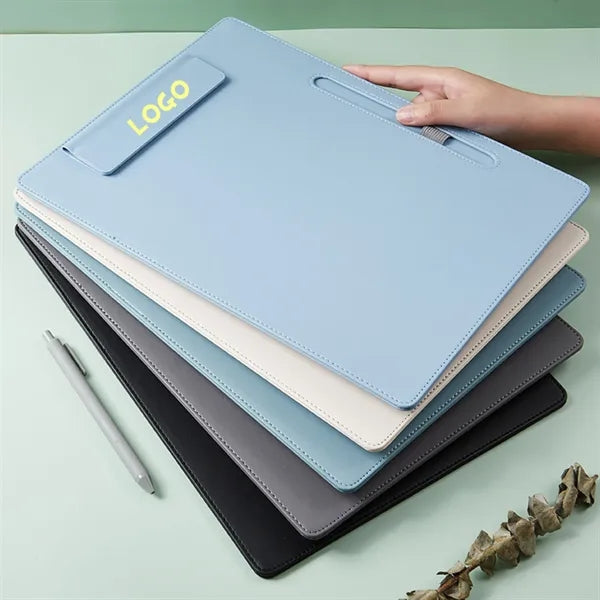 A4 Leather-Clip Writing Board with Notepad