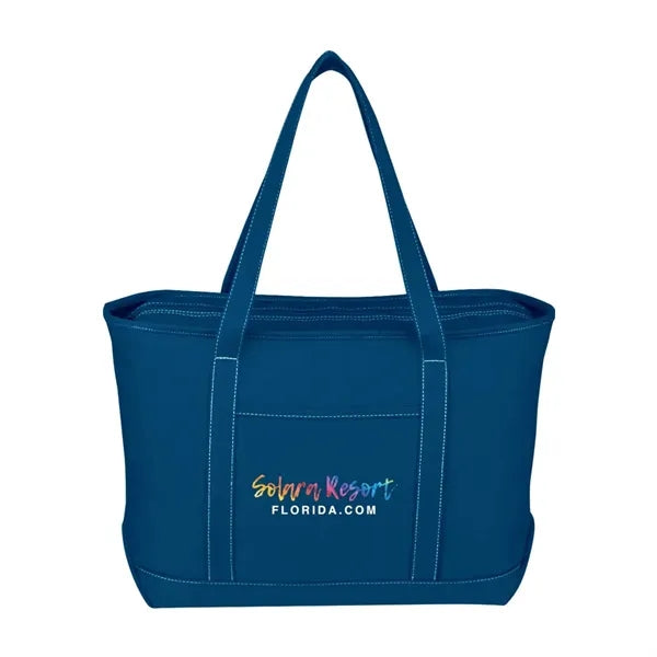 Full Color Large 24 Oz. Recycled Cotton Yacht Tote Bag
