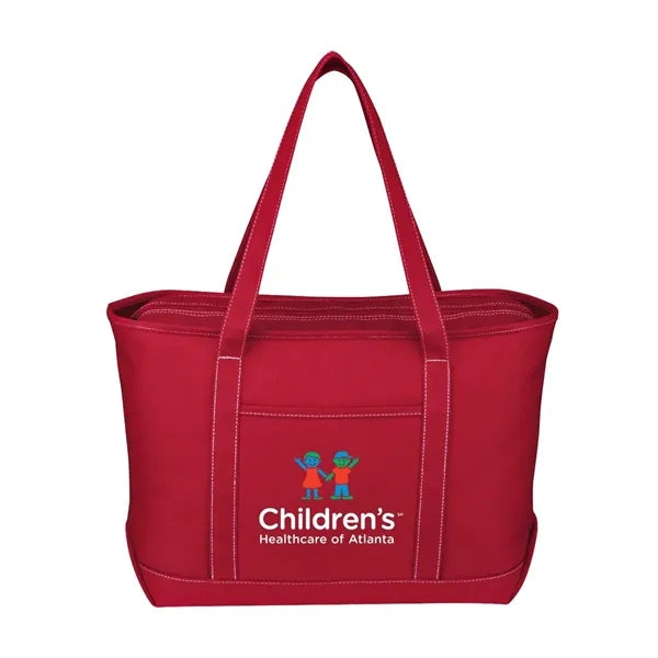 Full Color Large 24 Oz. Recycled Cotton Yacht Tote Bag