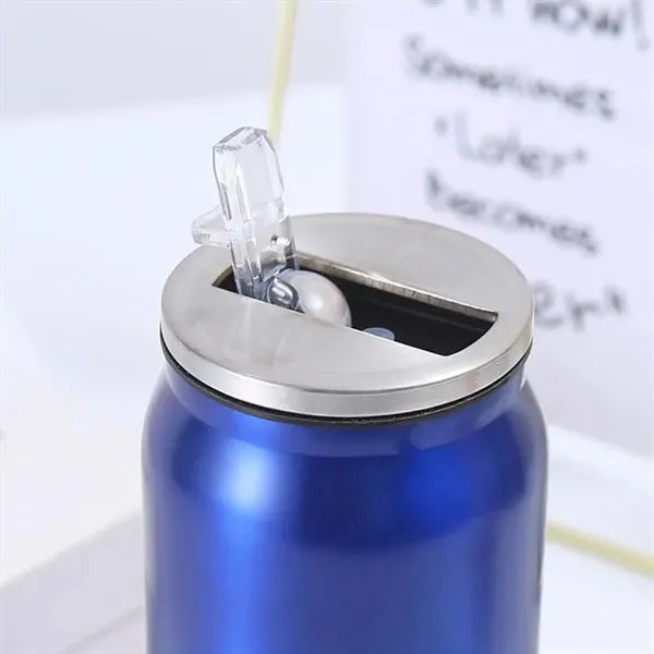 17oz Insulated Cola Can Tumbler With Straw