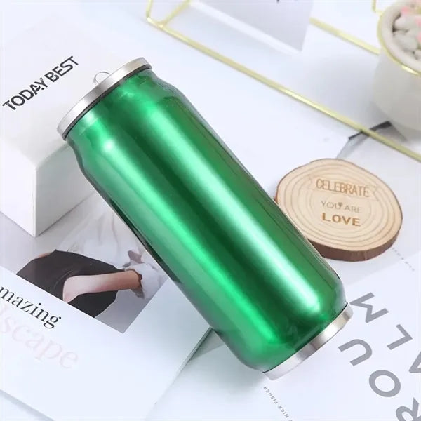 17oz Insulated Cola Can Tumbler With Straw