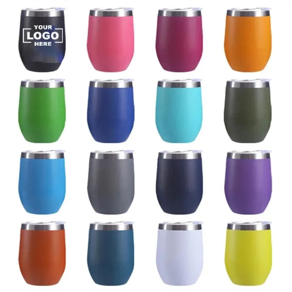 12oz Stainless Steel Wine Tumbler With Vacuum Insulation