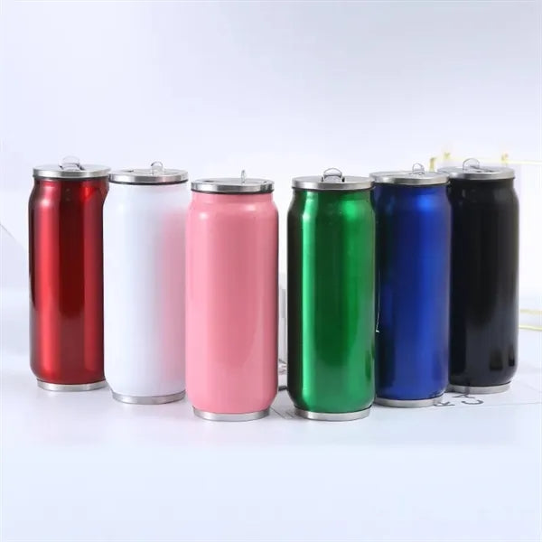 17oz Insulated Cola Can Tumbler With Straw