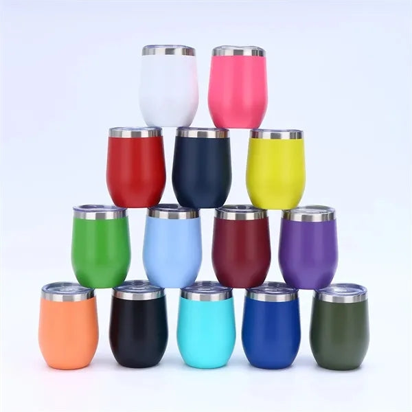 12oz Stainless Steel Wine Tumbler With Vacuum Insulation