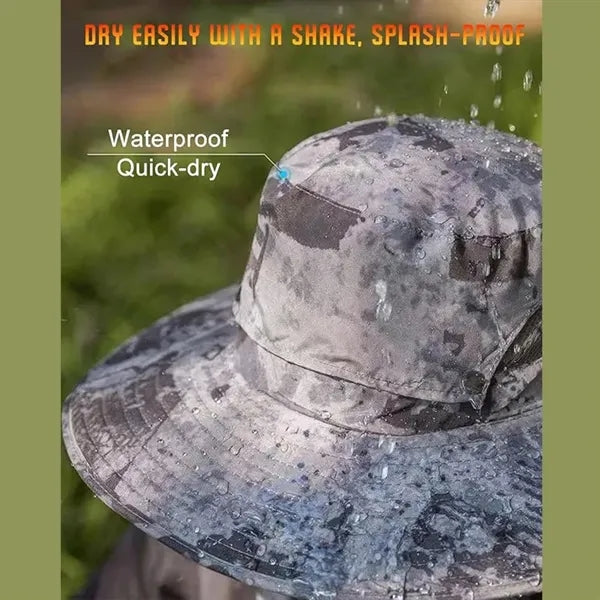Outdoor Wide Brim Sun Hat with Solar Fan