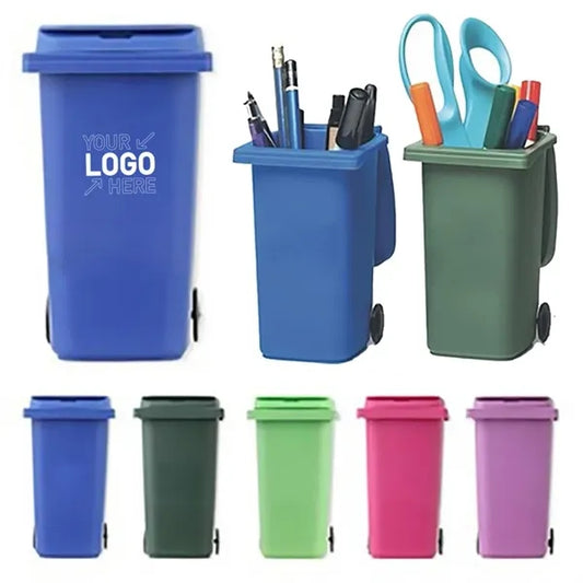 Mini Garbage Trash Can Pencil Holder
