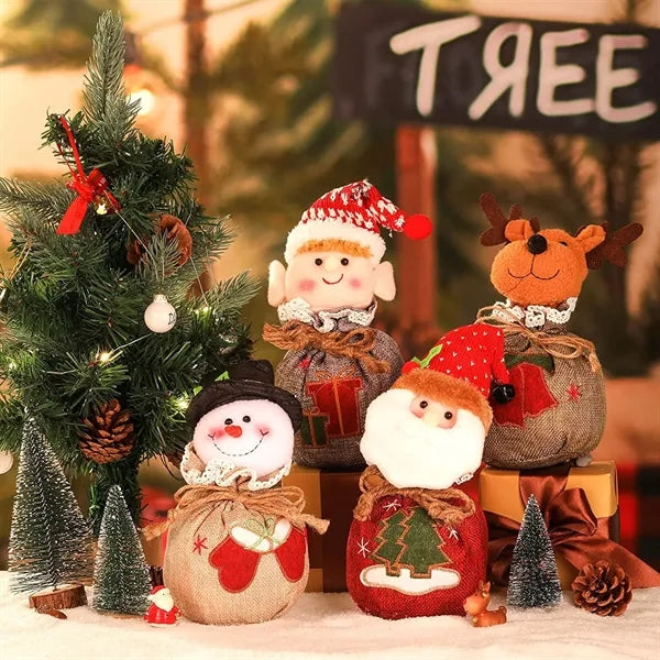 Drawstring Christmas Gift Doll Candy Bags