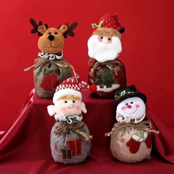 Drawstring Christmas Gift Doll Candy Bags