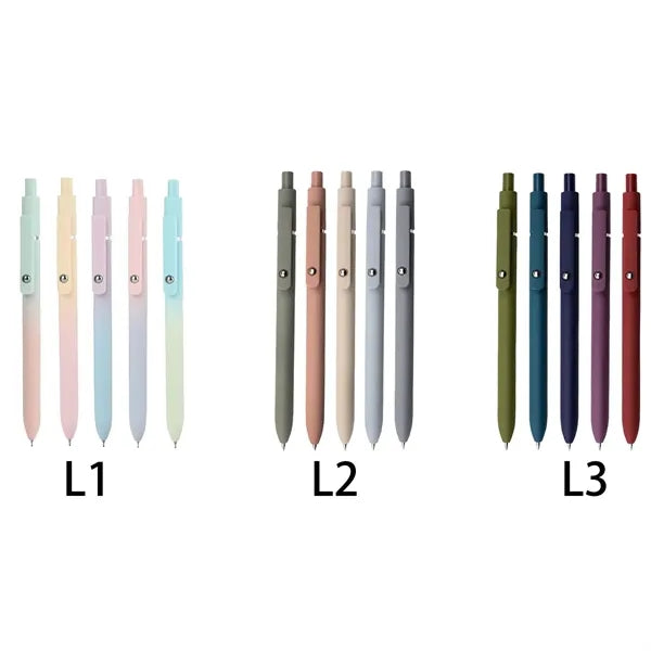 Gel Pens Morandi Pastel And Vintage 5 Pcs