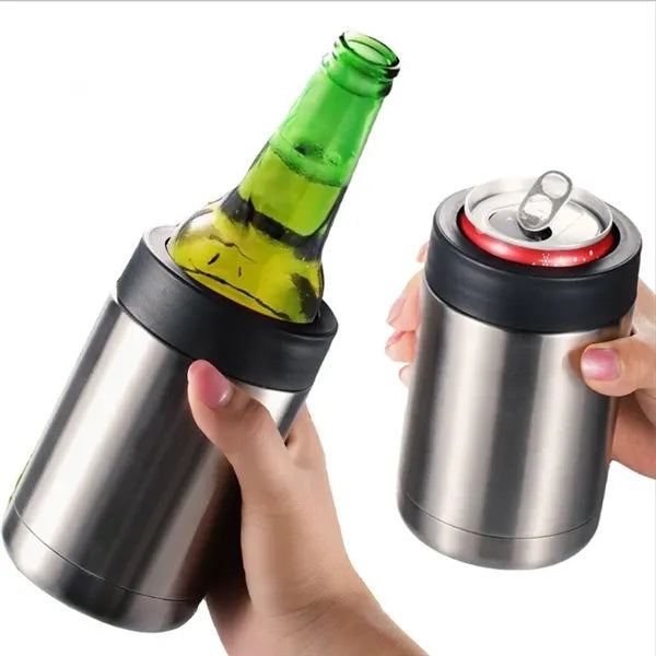 Double Wall Stainless Steel Insulated Beer Bottle Holder