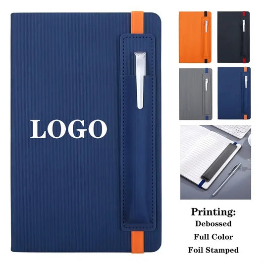 A5 Notebook With Elastic Band Pen Holder