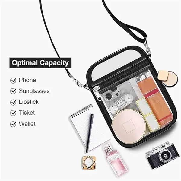 Clear Stadium Approved Crossbody Bag for Men and Women
